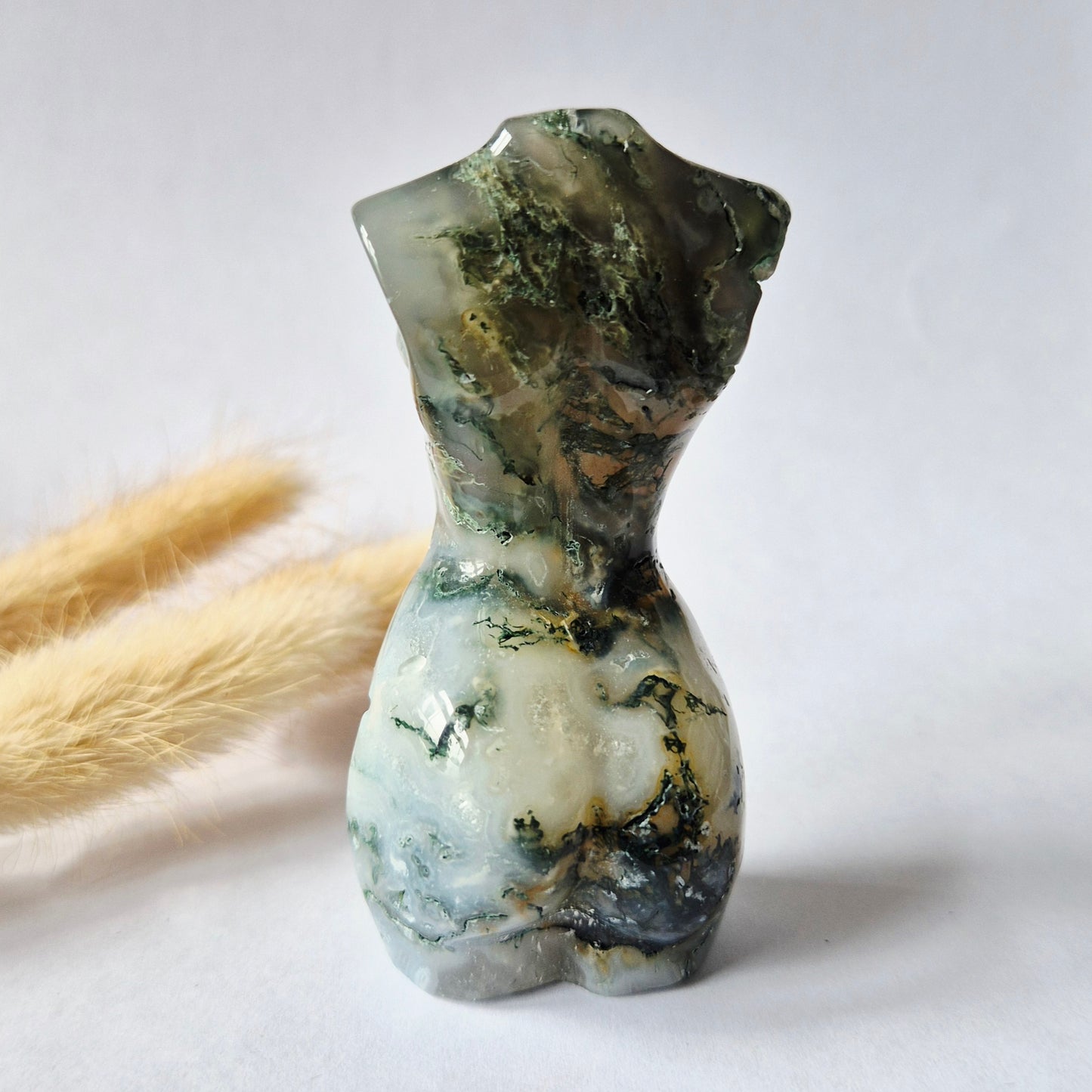 Edelsteinbüste einer Frau (8 cm) - Rosenquarz