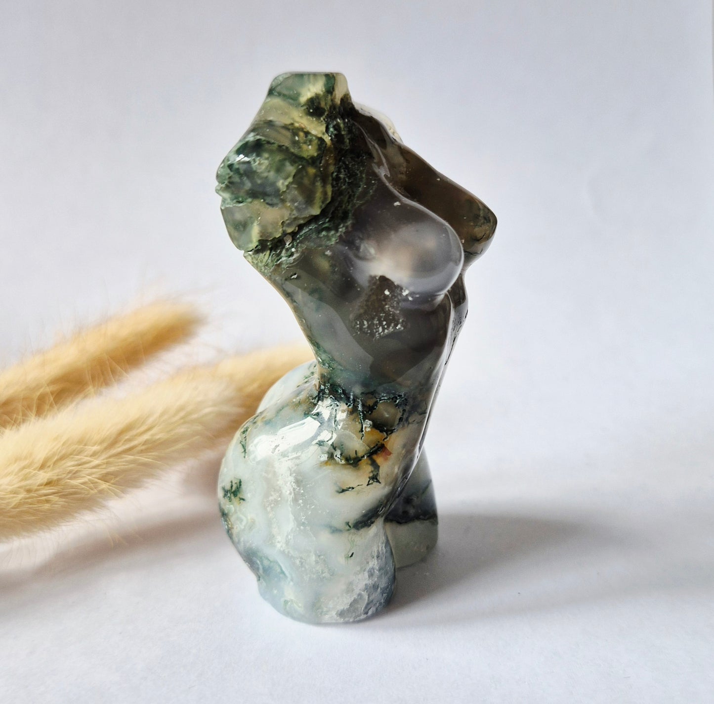 Edelsteinbüste einer Frau (8 cm) - Rosenquarz