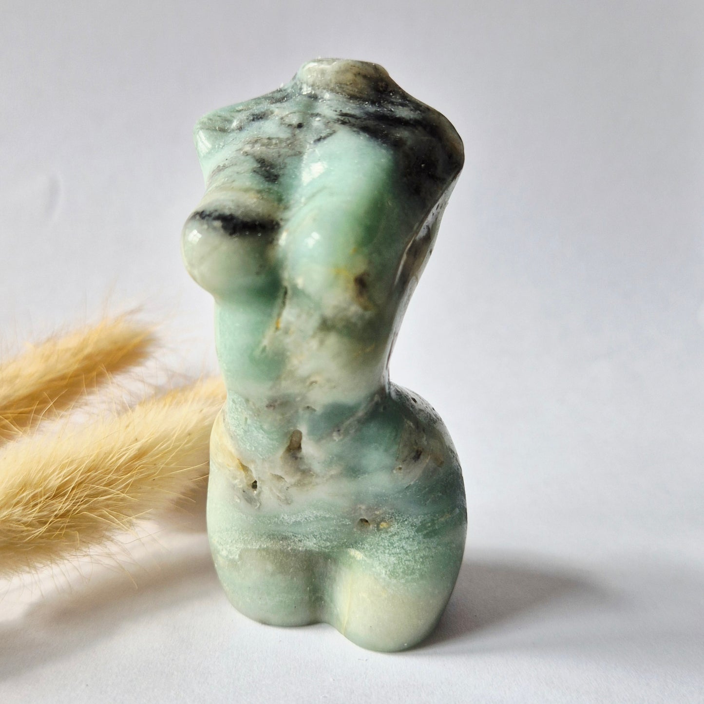 Edelsteinbüste einer Frau (8 cm) - Rosenquarz