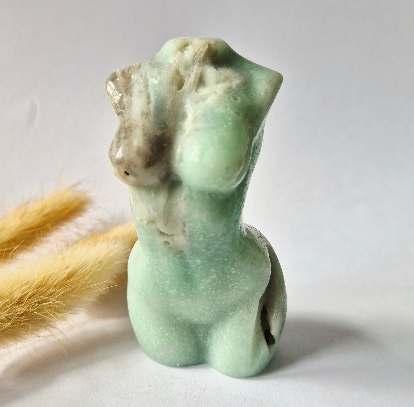 Edelsteinbüste einer Frau (8 cm) - Rosenquarz