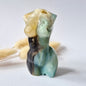 Edelsteinbüste einer Frau (8 cm) - Rosenquarz
