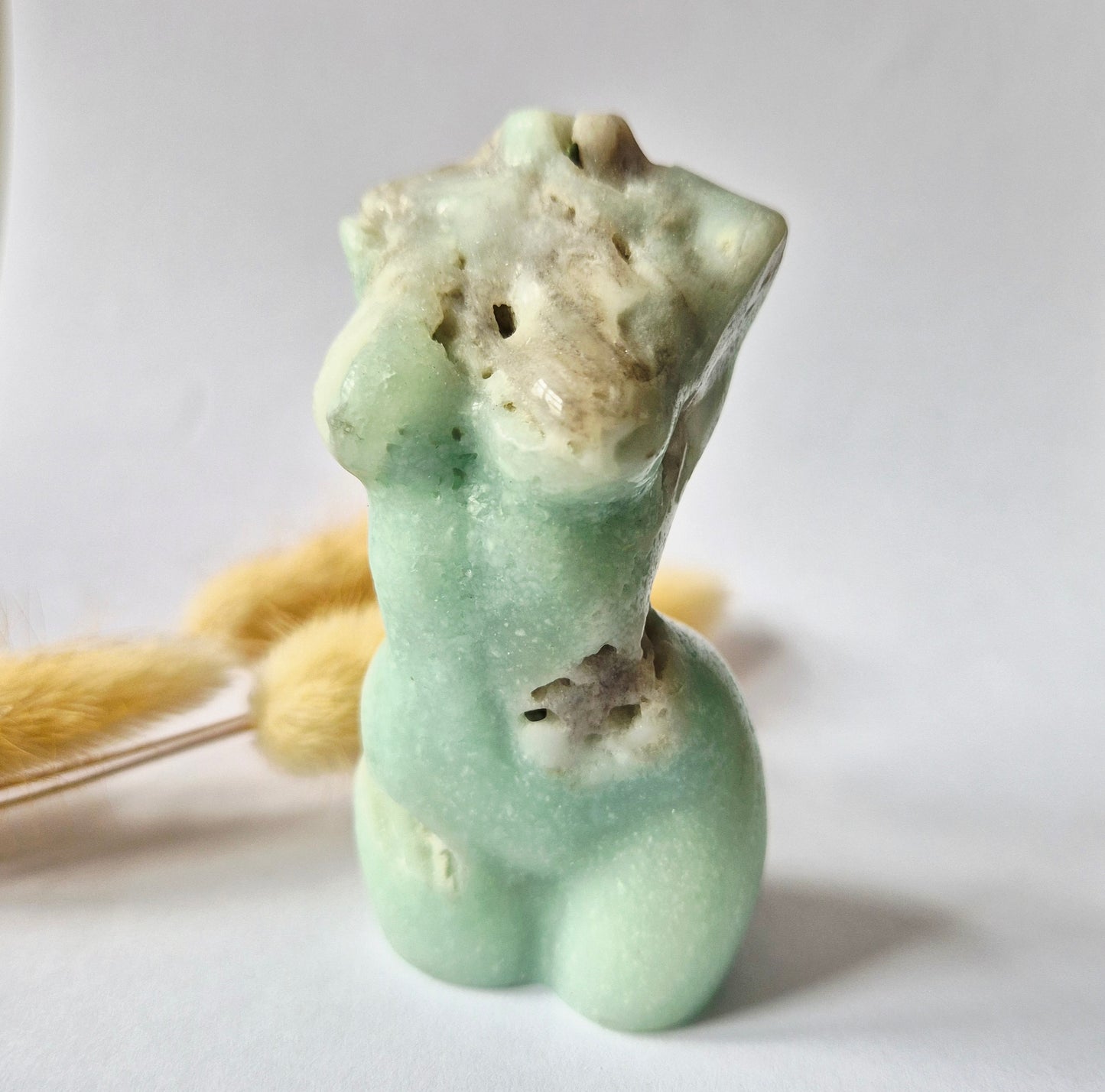 Edelsteinbüste einer Frau (8 cm) - Rosenquarz