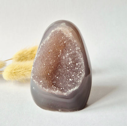 Druzy Agate - Teardrop Drop Standing Gemstone Crystal - C. 158gram