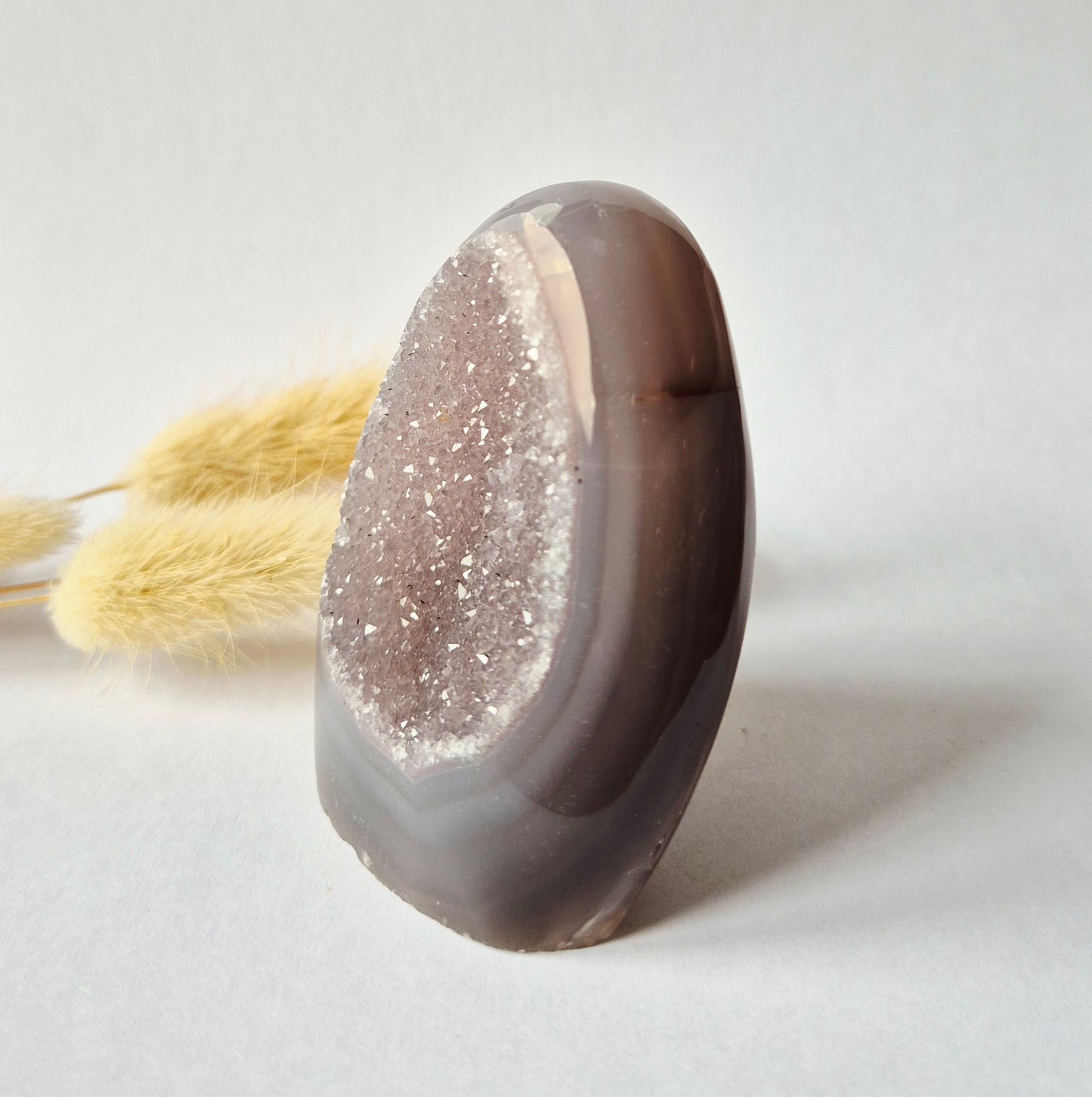Druzy Agate - Teardrop Drop Standing Gemstone Crystal - C. 158gram