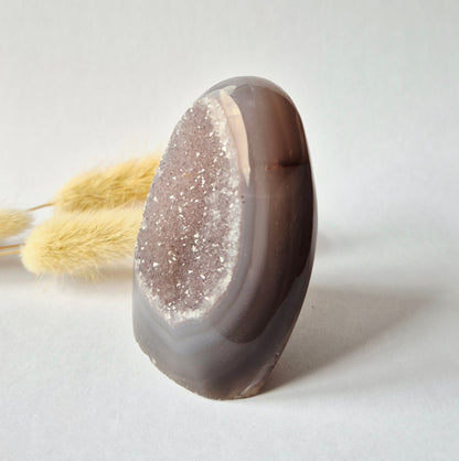 Druzy Agate - Teardrop Drop Standing Gemstone Crystal - C. 158gram