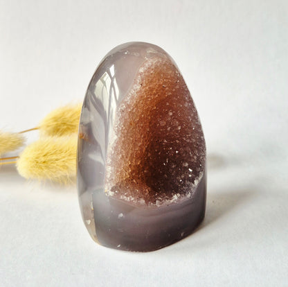 Druzy Agate - Teardrop Drop Standing Gemstone Crystal - C. 158gram