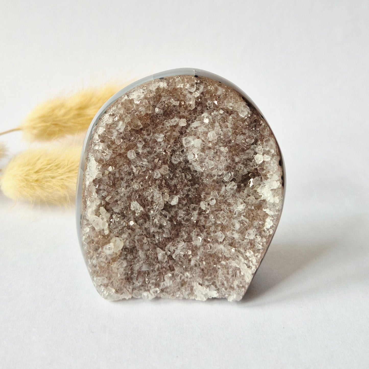 Druzy Agate - Teardrop Drop Standing Gemstone Crystal - C. 158gram