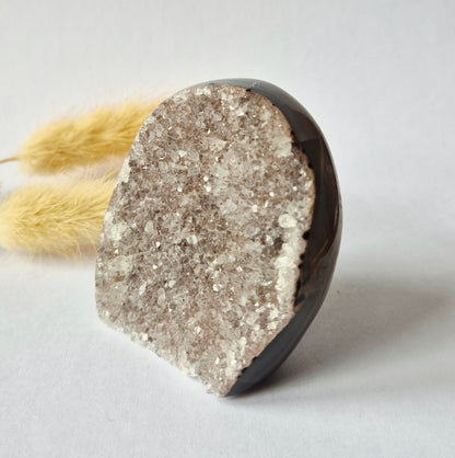 Druzy Agate - Teardrop Drop Standing Gemstone Crystal - C. 158gram