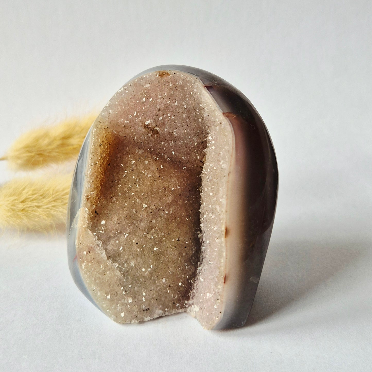 Druzy Agate - Teardrop Drop Standing Gemstone Crystal - C. 158gram