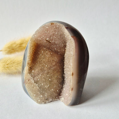 Druzy Agate - Teardrop Drop Standing Gemstone Crystal - C. 158gram