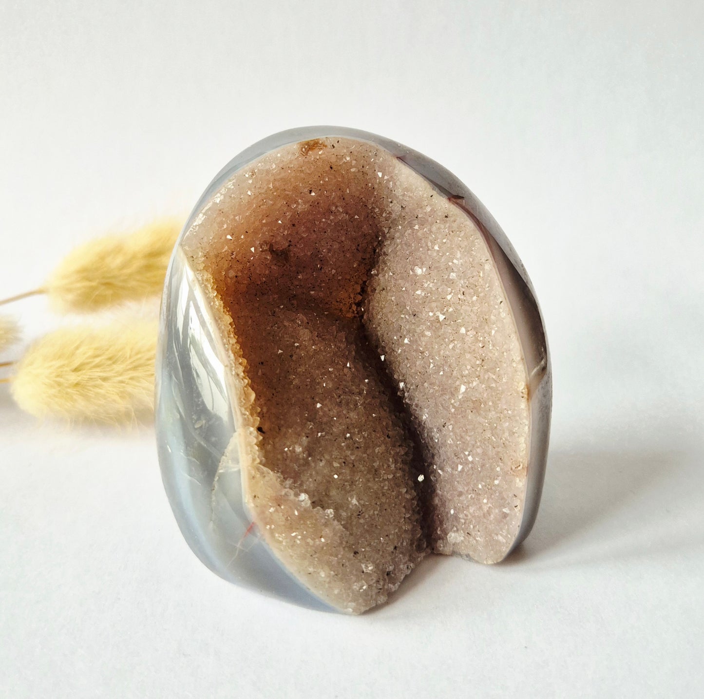 Druzy Agate - Teardrop Drop Standing Gemstone Crystal - C. 158gram