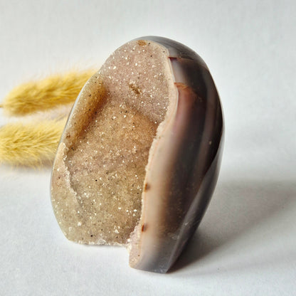 Druzy Agate - Teardrop Drop Standing Gemstone Crystal - C. 158gram