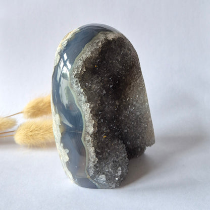 Druzy Agate - Teardrop Drop Standing Gemstone Crystal - C. 158gram