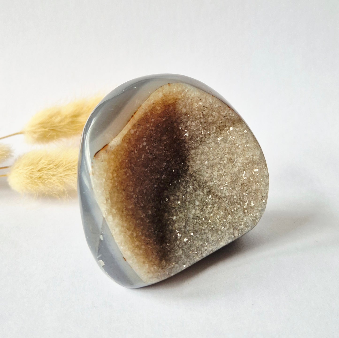 Druzy Agaat uit Uruguay – 240 gram #147 | Natuurlijke Geode Edelsteen