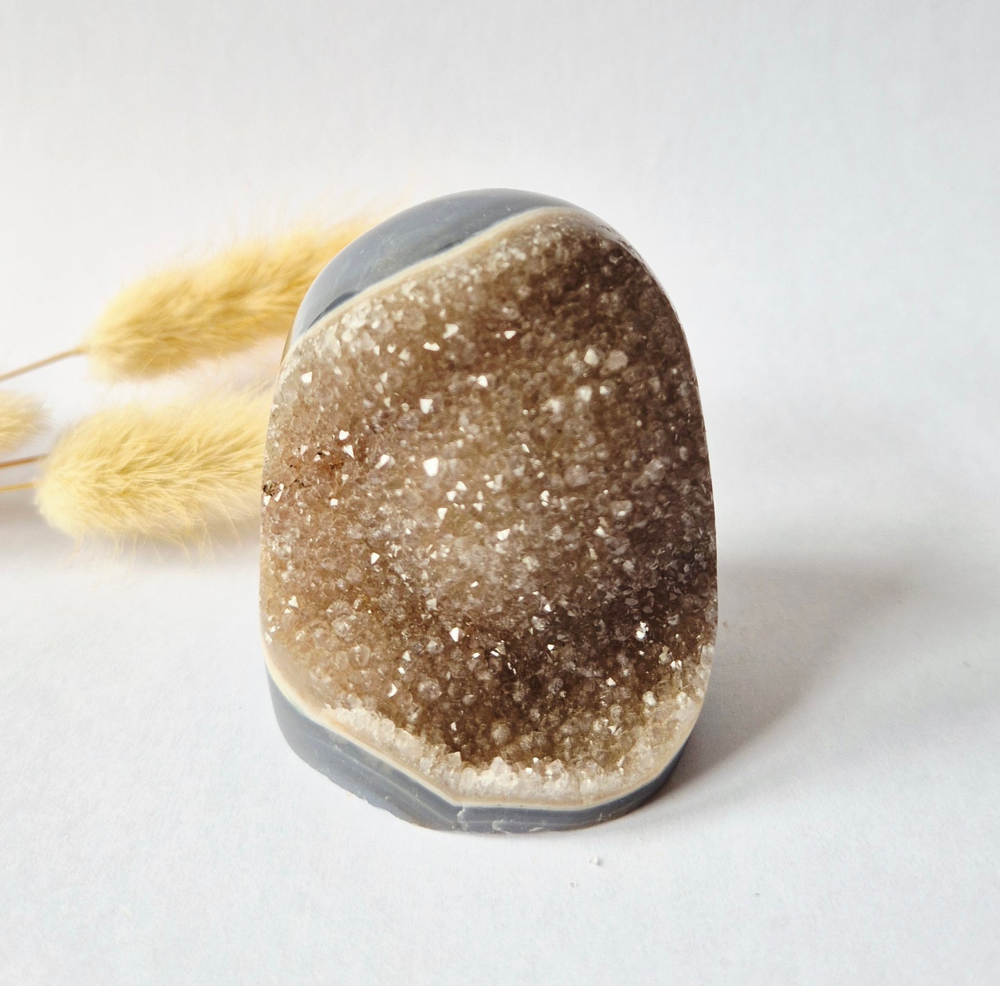 Druzy Agate - Teardrop Drop Standing Gemstone Crystal - C. 158gram