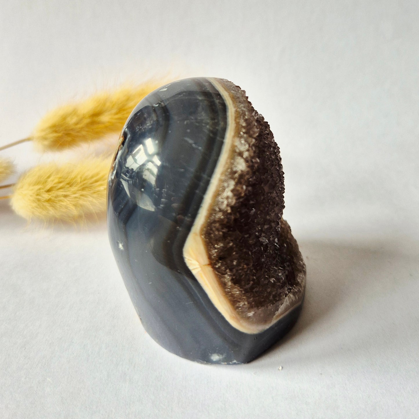 Druzy Agate - Teardrop Drop Standing Gemstone Crystal - C. 158gram