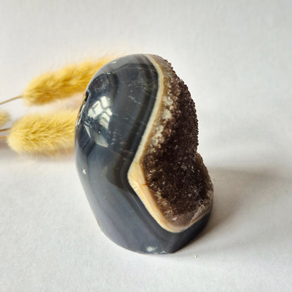 Druzy Agate - Teardrop Drop Standing Gemstone Crystal - C. 158gram