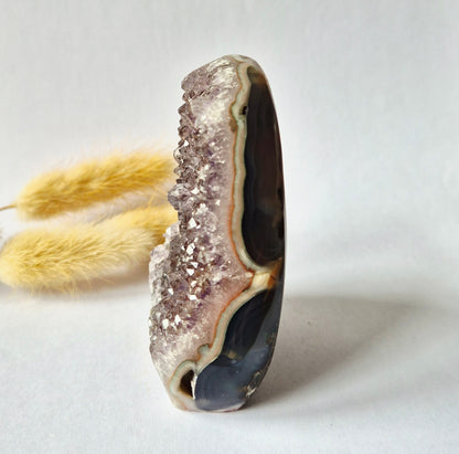 Druzy Agate - Teardrop Drop Standing Gemstone Crystal - C. 158gram