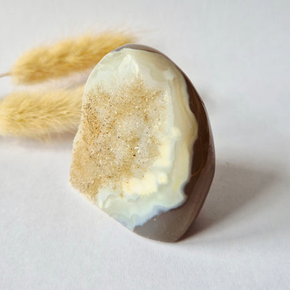 Druzy Agaat uit Uruguay – 124 gram #155 | Natuurlijke Geode Edelsteen