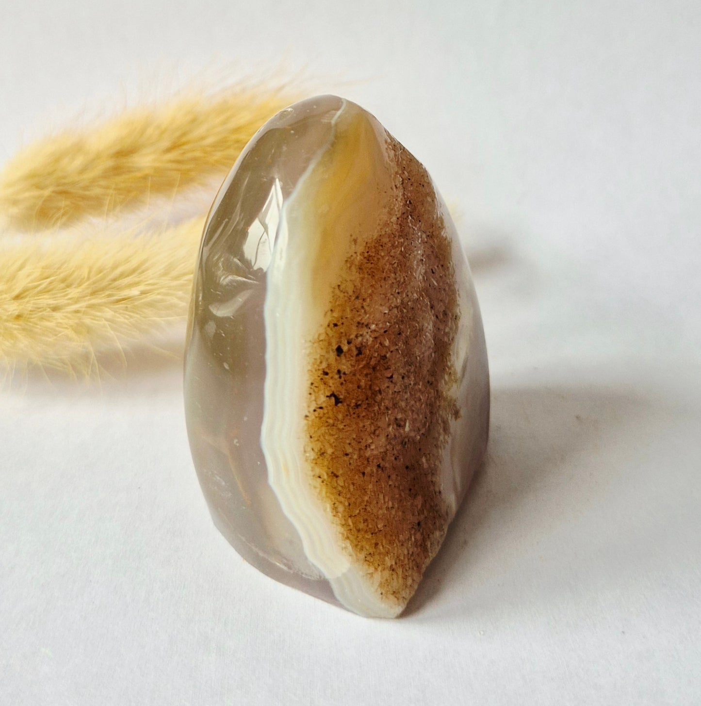 Druzy Agaat uit Uruguay – 124 gram #155 | Natuurlijke Geode Edelsteen