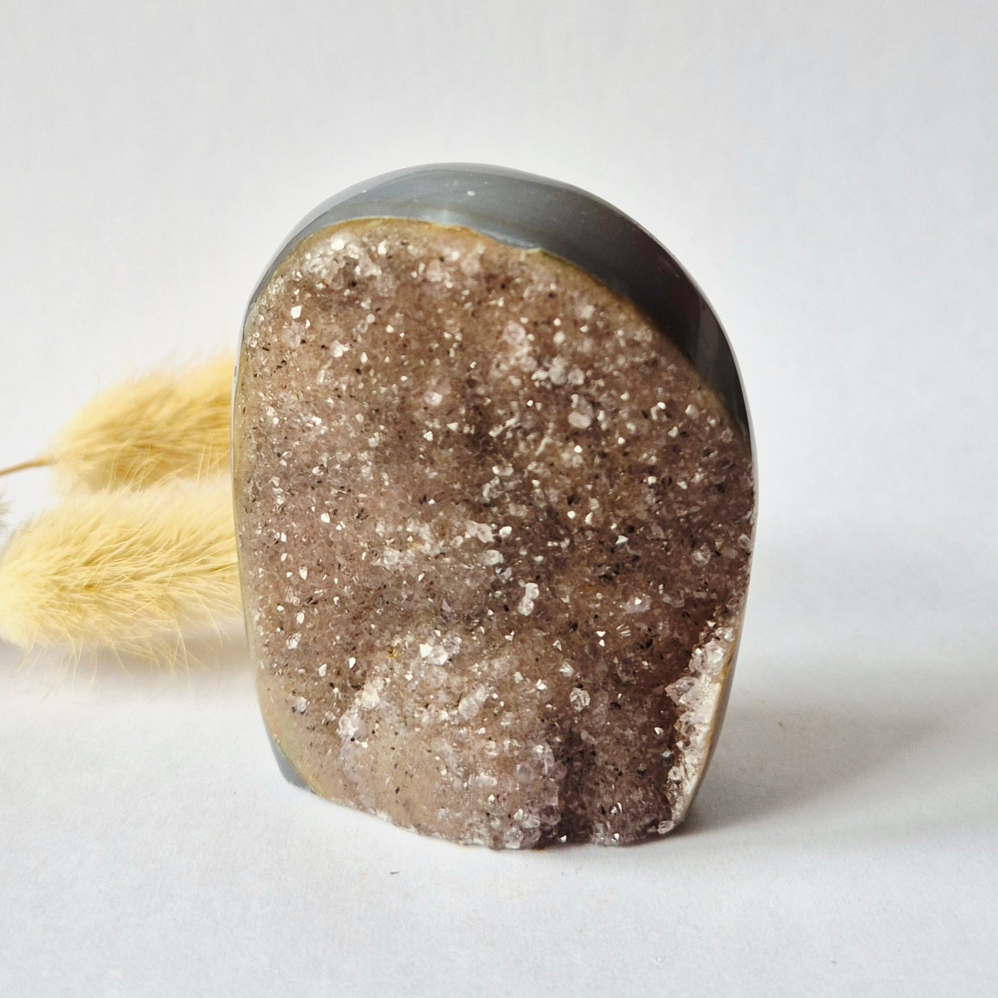 Druzy Agaat uit Uruguay – 195 gram #157 | Natuurlijke Geode Edelsteen