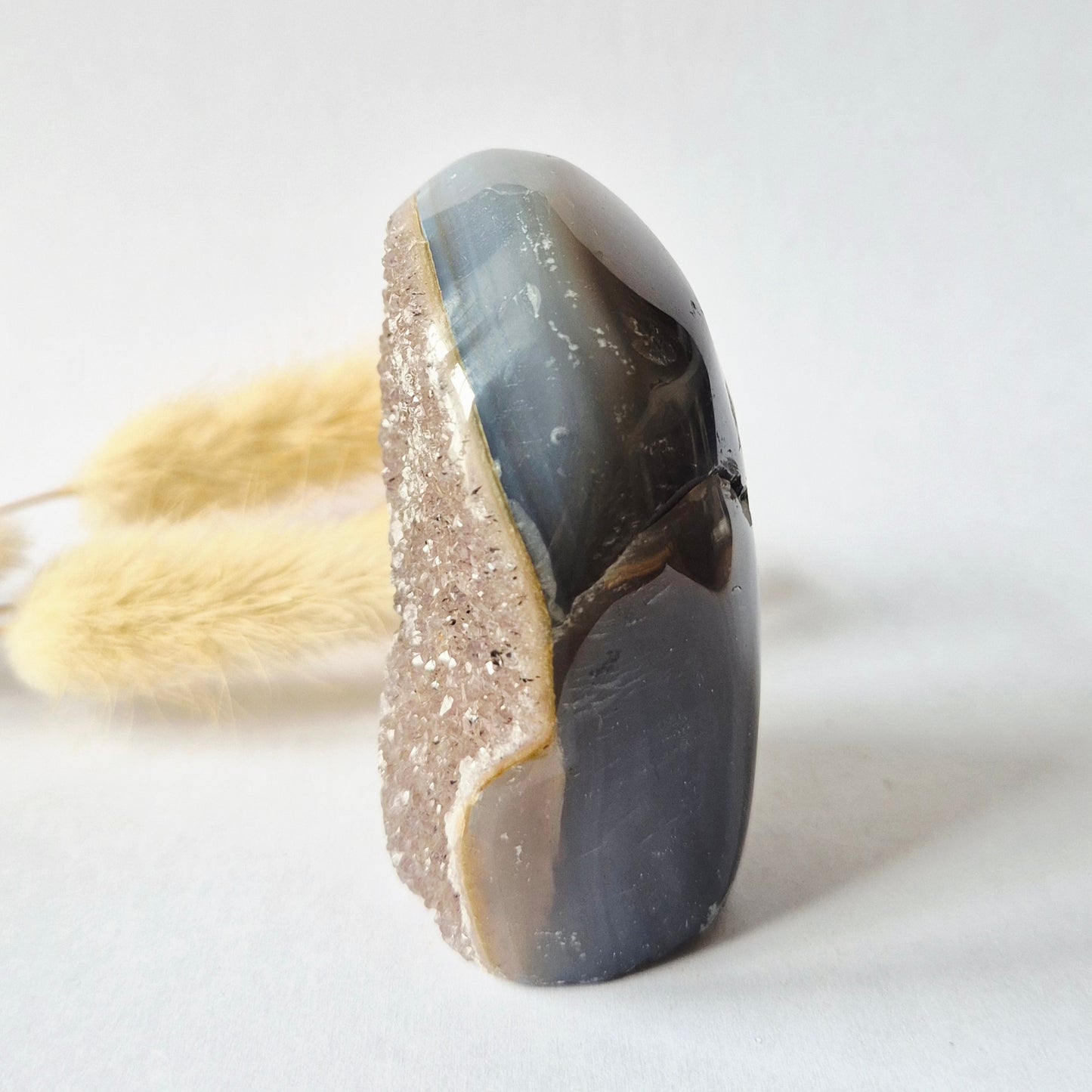 Druzy Agaat uit Uruguay – 195 gram #157 | Natuurlijke Geode Edelsteen
