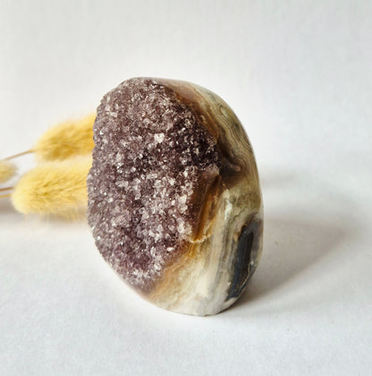 Druzy Agaat uit Uruguay – 260 gram #158 | Natuurlijke Geode Edelsteen