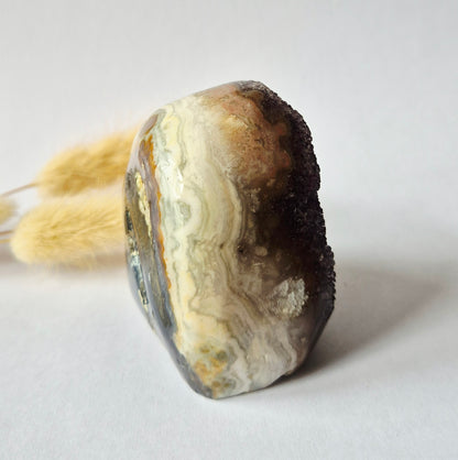 Druzy Agaat uit Uruguay – 260 gram #158 | Natuurlijke Geode Edelsteen