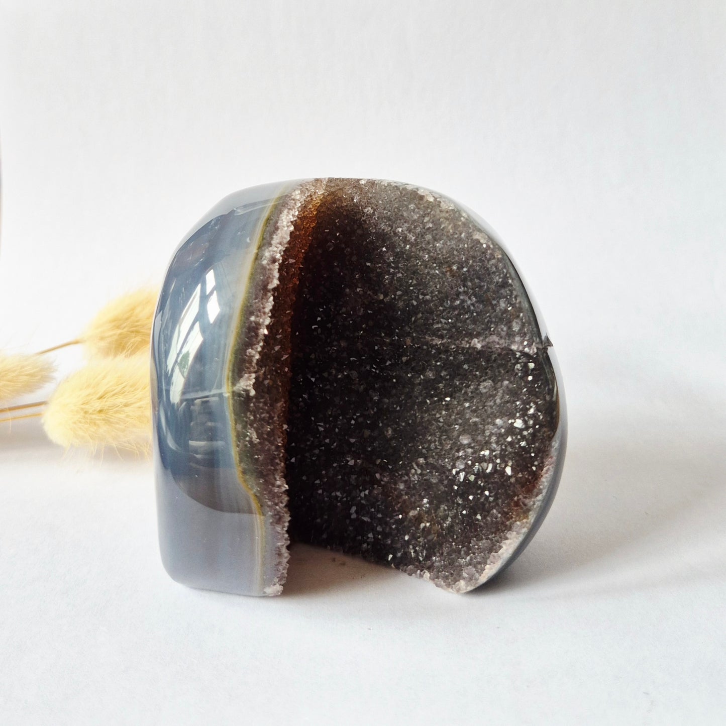 Druzy Agaat uit Uruguay – 410 gram #159 | Natuurlijke Geode Edelsteen