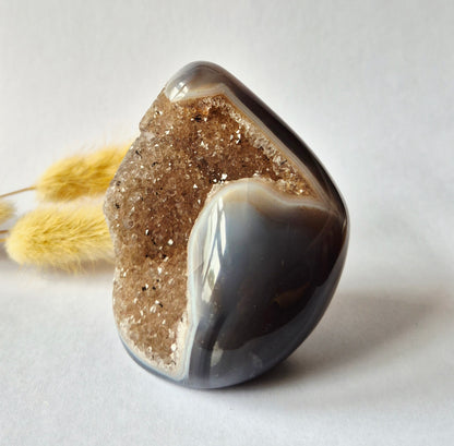 Druzy Agaat uit Uruguay – 259 gram #161 | Natuurlijke Geode Edelsteen