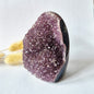 Druzy Grauer Achat - Tropfenförmiger stehender Edelsteinkristall - Nr. 12. 86 Gramm