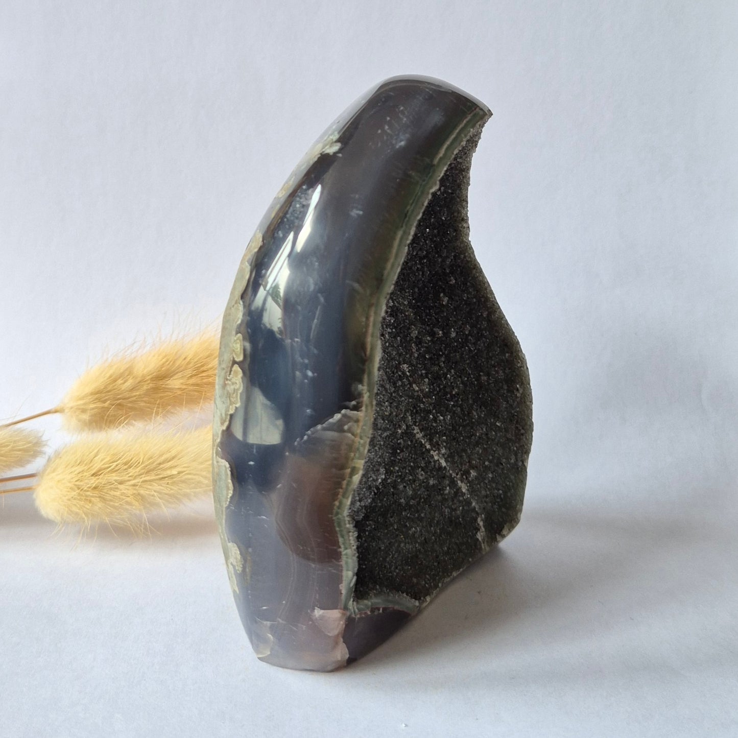 Druzy Agate - Teardrop Drop Standing Gemstone Crystal - C. 158gram
