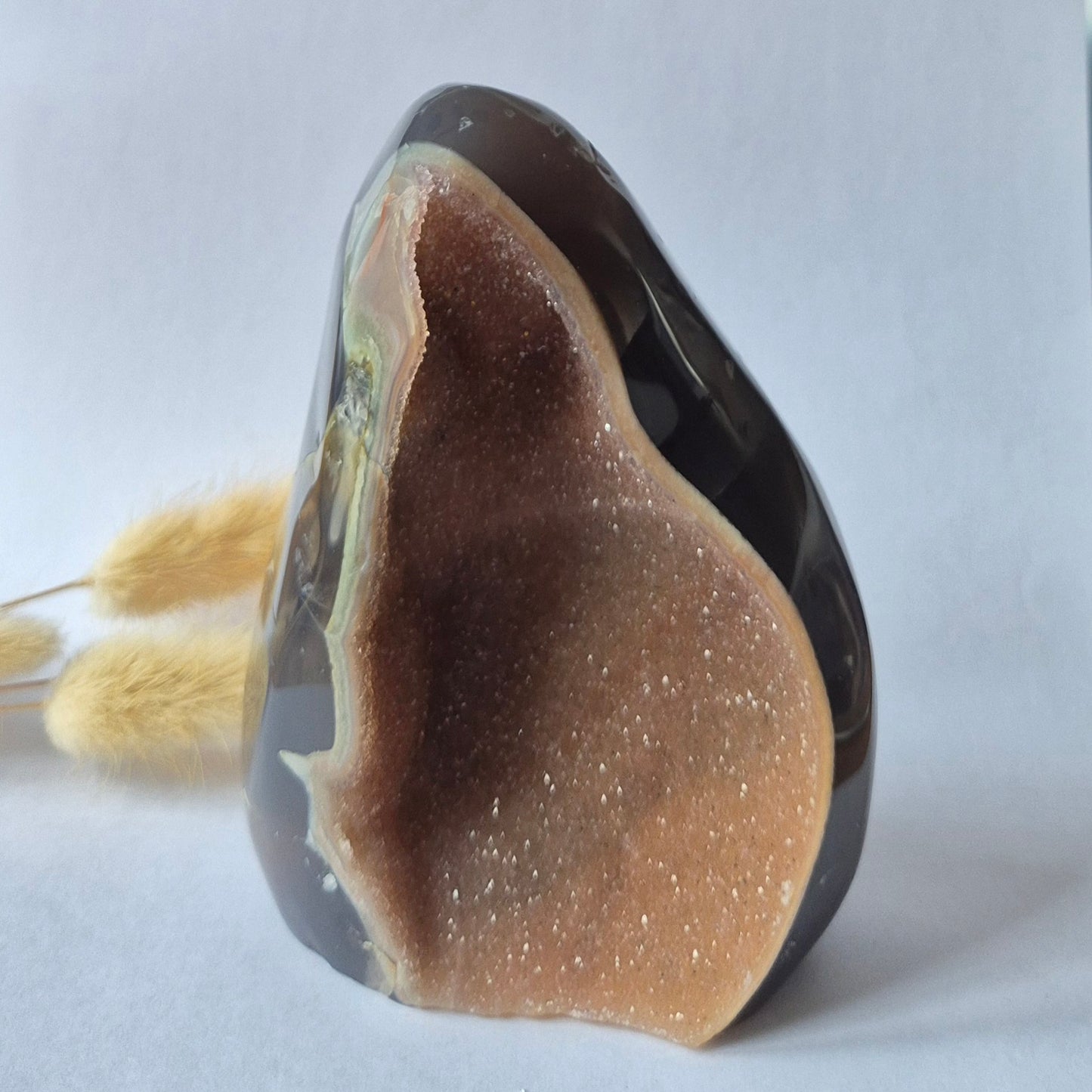 Druzy Agaat uit Uruguay – 791 gram | Natuurlijke Geode Edelsteen