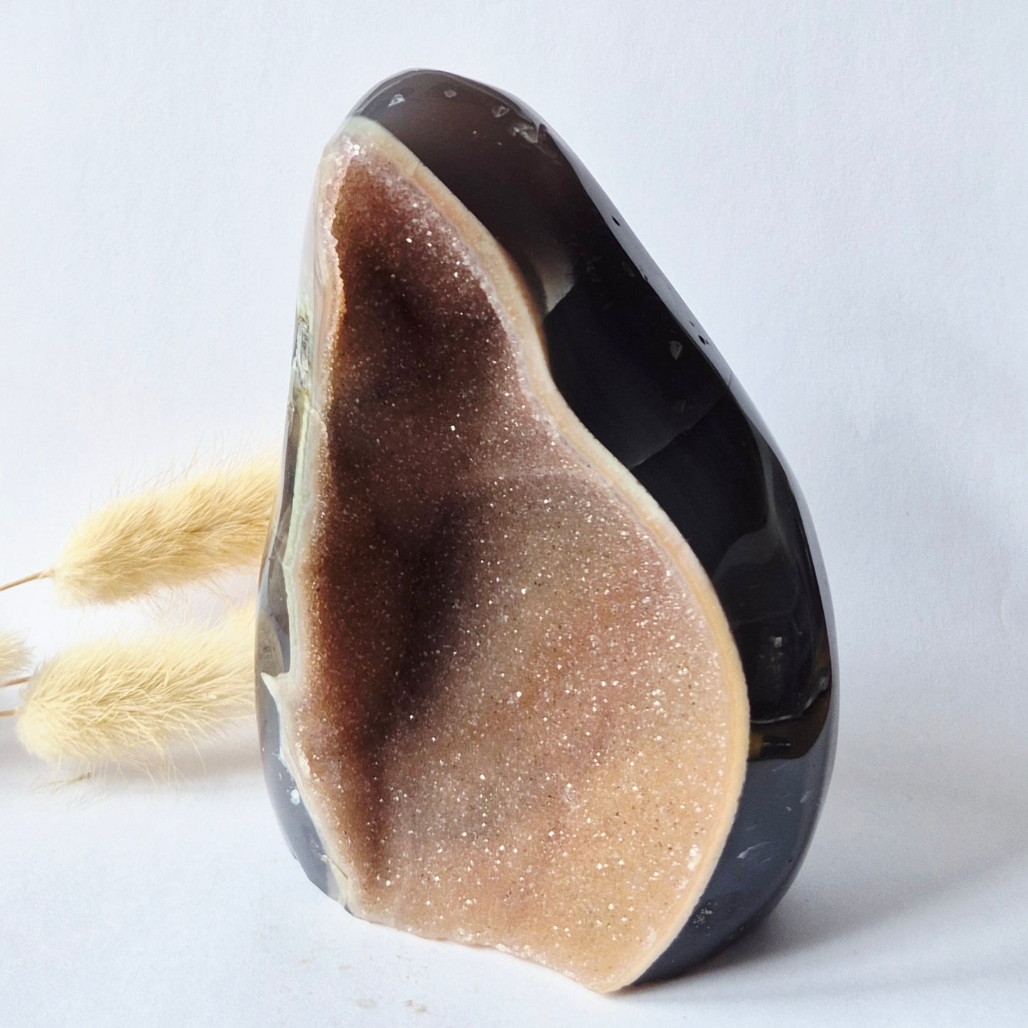 Druzy Agaat uit Uruguay – 791 gram | Natuurlijke Geode Edelsteen