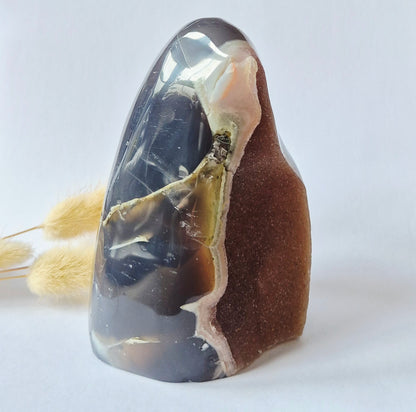 Druzy Agaat uit Uruguay – 791 gram | Natuurlijke Geode Edelsteen