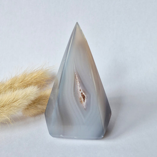 Druzy Agate - Teardrop Drop Standing Gemstone Crystal - C. 158gram