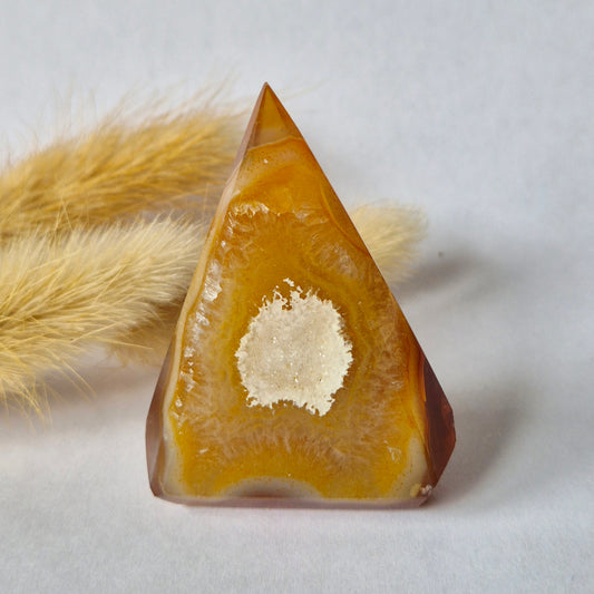 Druzy Agate - Teardrop Drop Standing Gemstone Crystal - C. 158gram