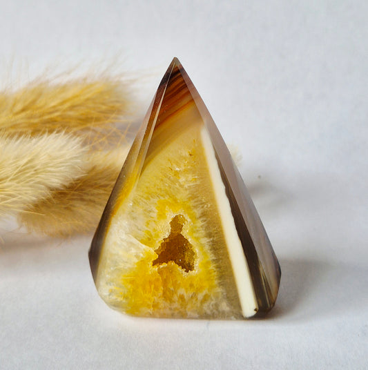 Druzy Agate - Teardrop Drop Standing Gemstone Crystal - C. 158gram