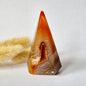 Druzy Grauer Achat - Tropfenförmiger stehender Edelsteinkristall - Nr. 12. 86 Gramm