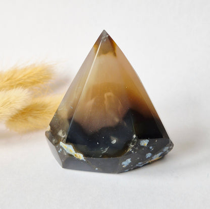 Druzy Grijze Agaat Diamant Staande Edelsteen Kristal - #45 123g