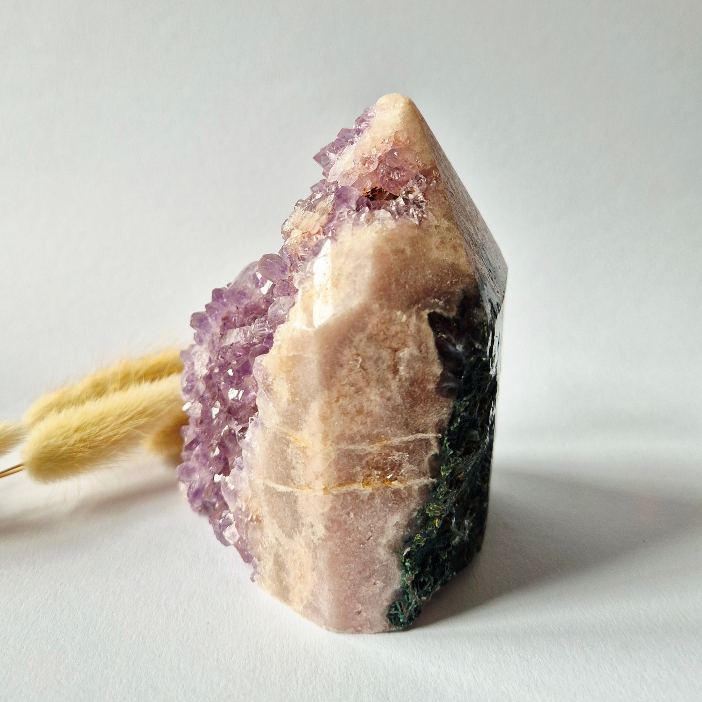 Roze Amethist Druzy Toren 760Gram – AA+ Natuurlijke Pink Amethyst uit Brazilië