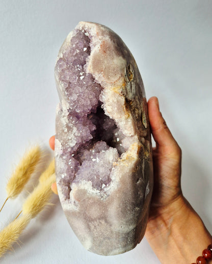 Druzy Pink Amethyst Freeforms &amp; Flames – Magische, sanfte Energie