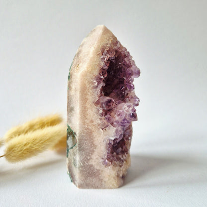 Roze Amethist Druzy Toren #1 316 Gram – Natuurlijke Pink Amethyst uit Brazilië
