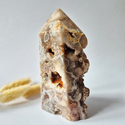 Druzy Roze Amethist Toren XL – 711 gram | Unieke Edelsteen met Sprankelende Kristallen