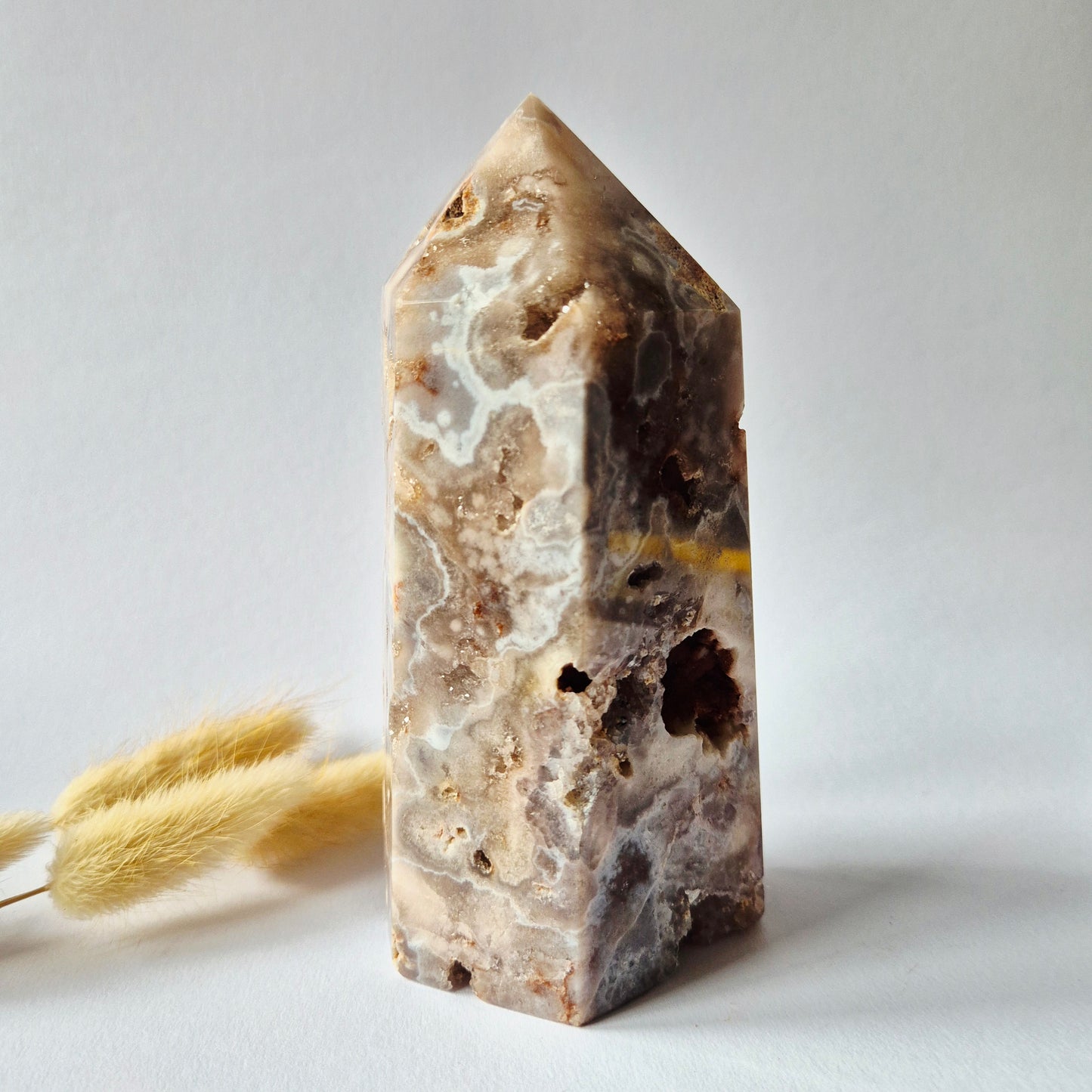 Druzy Roze Amethist Toren XL – 711 gram | Unieke Edelsteen met Sprankelende Kristallen