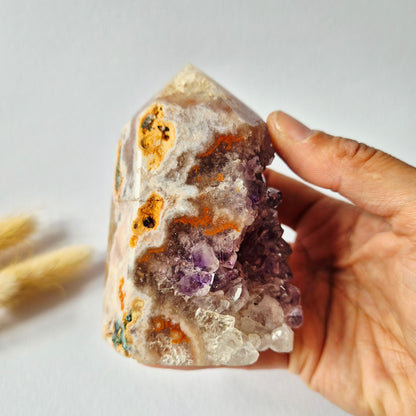 Roze Amethist Druzy Toren #11 370 Gram – Natuurlijke Pink Amethyst uit Brazilië