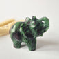 Edelsteinfigur Elefant aus Nephrit-Jade – 5x7 cm