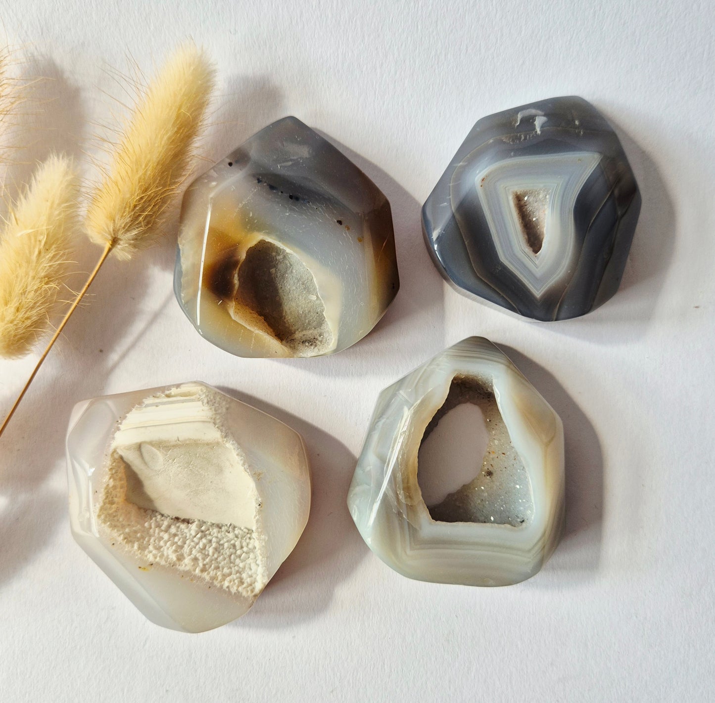 Gray (Druzy) Agate Heart