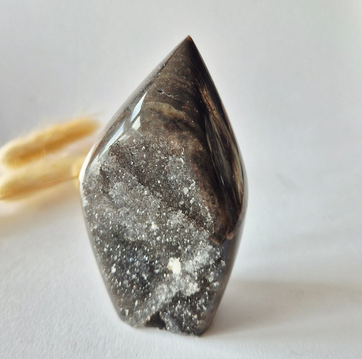 Edelsteen Druzy Sphalerite Flame Sculptuur 125g
