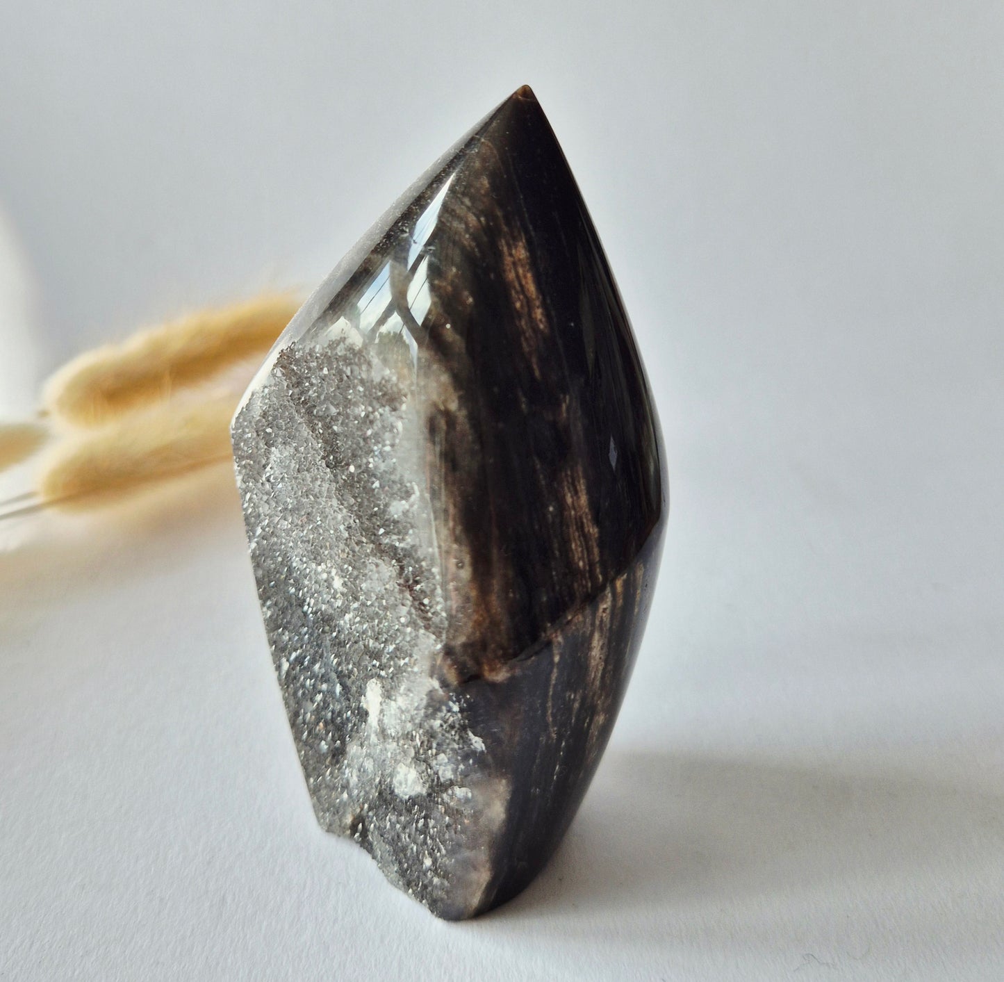 Edelsteen Druzy Sphalerite Flame Sculptuur 125g